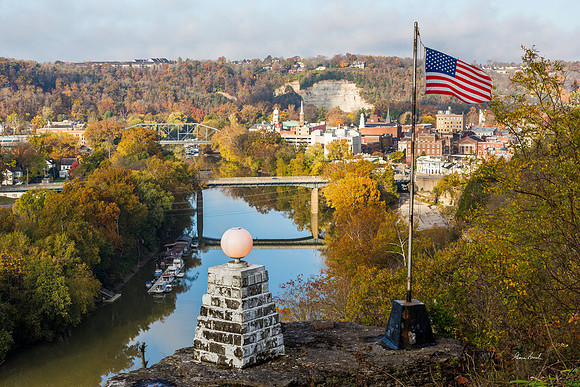 Downtown from the Cemetery, Fall