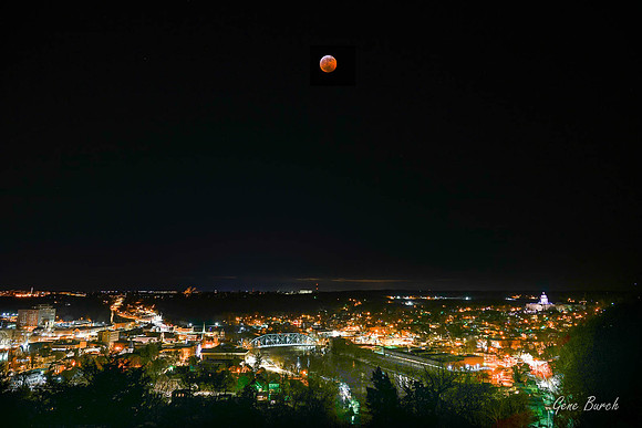 Blood Moon Over Frankfort Kentucky