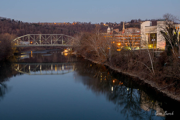 Singing Bridge, Ky River at Dusk, Dec 2017